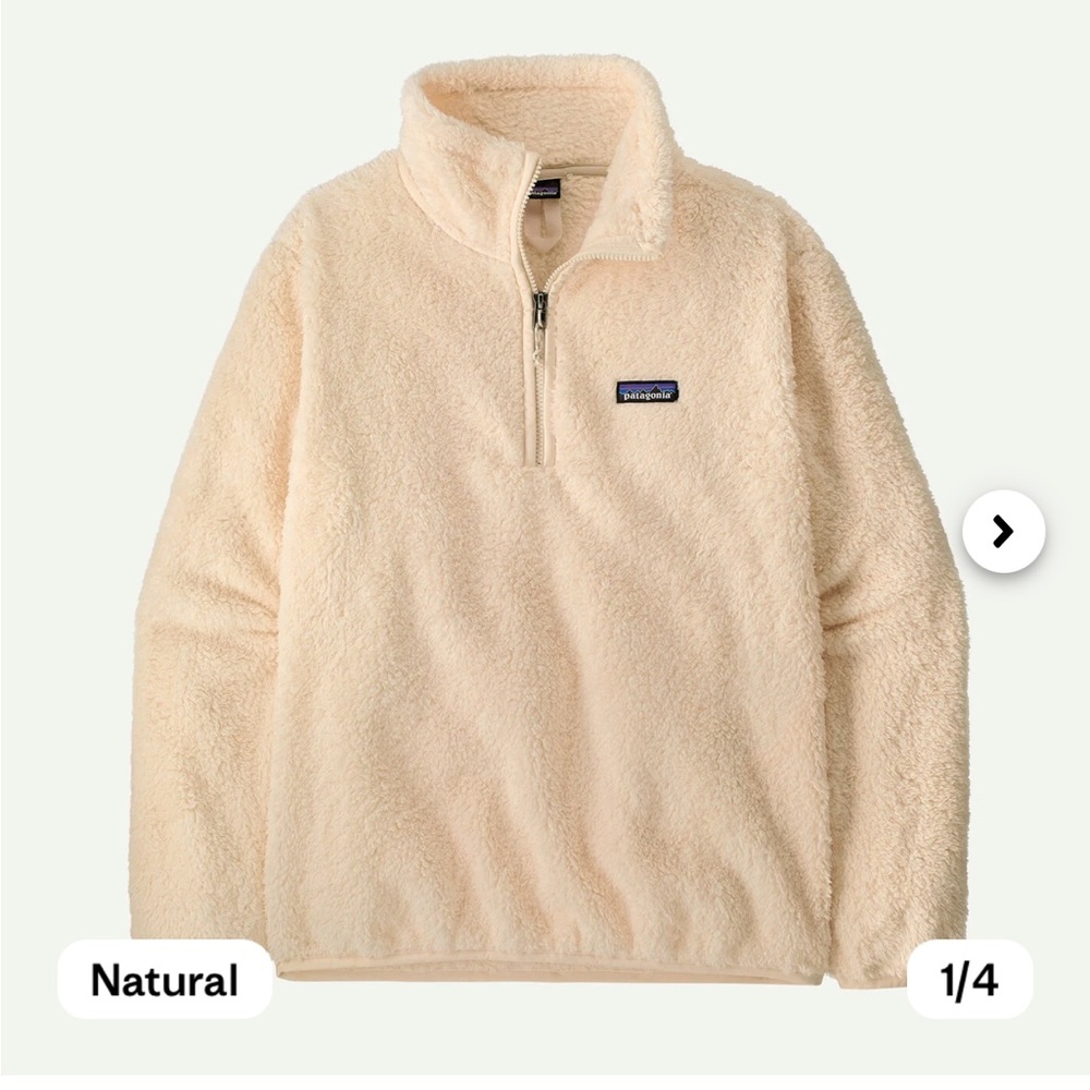 Patagonia Cream Fleece 1/4-Zip Pullover